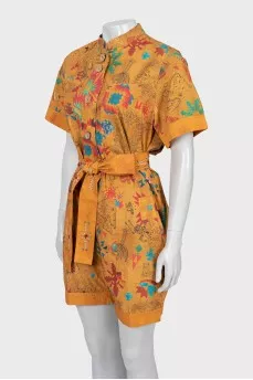 Jumpsuit in print with tag