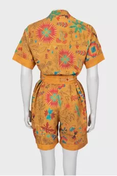 Jumpsuit in print with tag