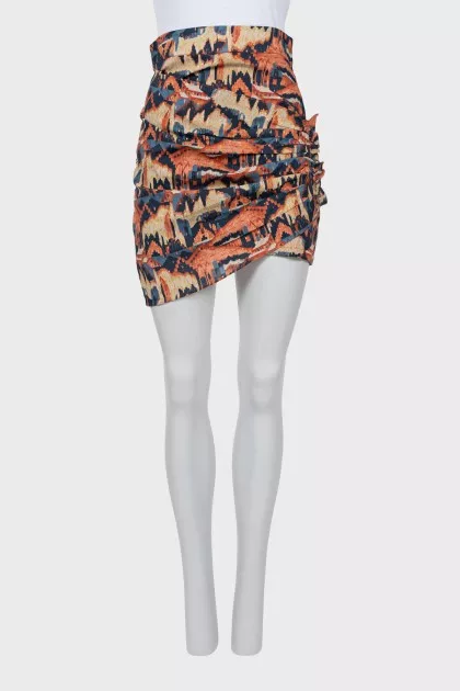Printed skirt with tag