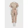 Jumpsuit with print and tag