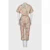 Jumpsuit with print and tag