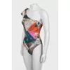 Printed bodysuit with tag