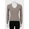 Brown cashmere pullover