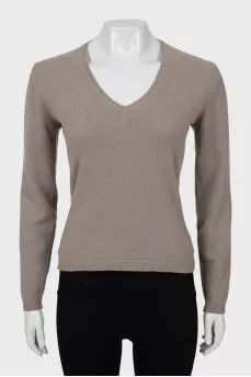 Brown cashmere pullover