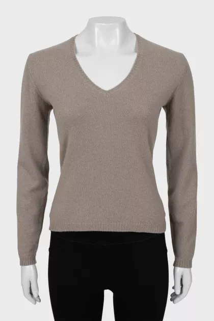 Brown cashmere pullover