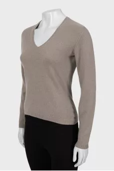 Brown cashmere pullover