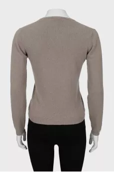 Brown cashmere pullover