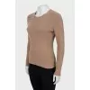 Textured sweater made of wool and cashmere