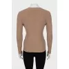 Textured sweater made of wool and cashmere