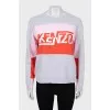 Straight sweatshirt with brand logo