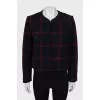 Checkered jacket with hooks