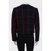 Checkered jacket with hooks