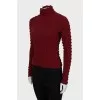 Burgundy golf with faux pattern