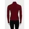 Burgundy golf with faux pattern