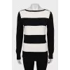 Black and white striped sweater