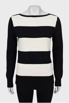 Black and white striped sweater