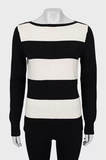 Black and white striped sweater