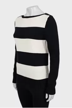Black and white striped sweater