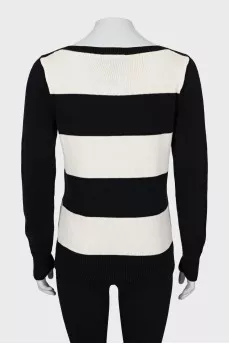 Black and white striped sweater
