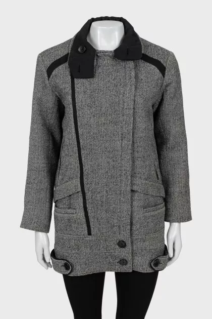 Short coat with a small print