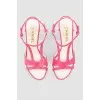 Pink suede sandals