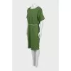 Green dress with short sleeves