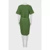 Green dress with short sleeves