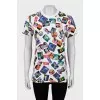 Straight cut printed t-shirt