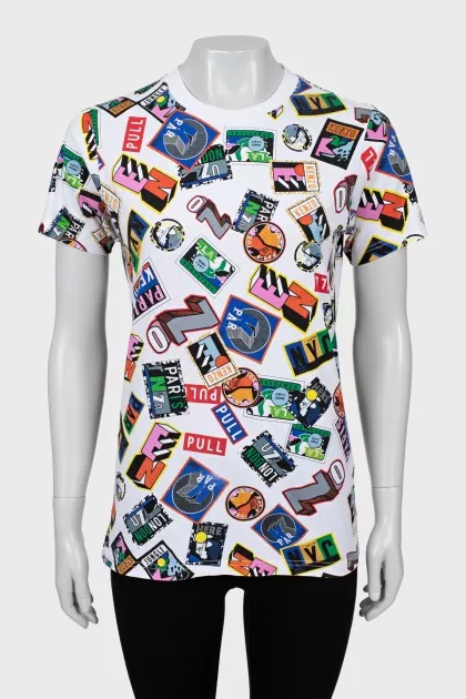 Straight cut printed t-shirt