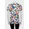 Straight cut printed t-shirt