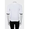 Perforated T-shirt with ruffles on the sleeves
