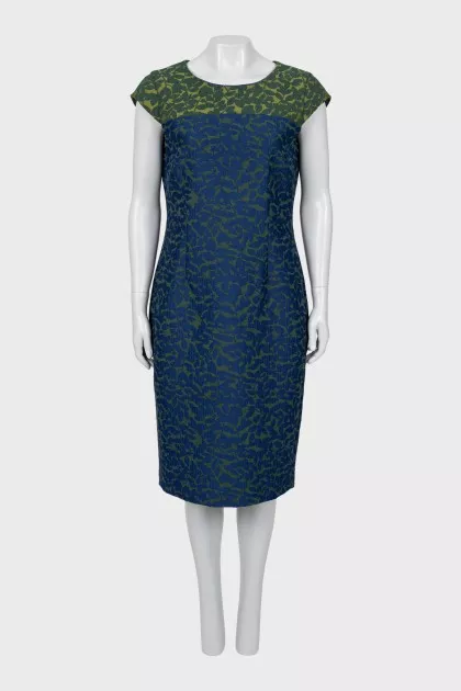 Fitted dress with floral print