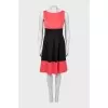 Two-tone dress with contrasting seams