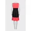Two-tone dress with contrasting seams