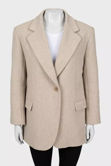 Beige wool jacket