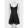 Mini dress with straps and tag
