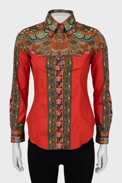 Fitted shirt with print