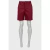 Men's burgundy denim shorts