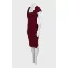 Burgundy wool dress
