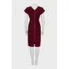 Burgundy wool dress