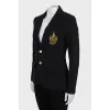 Black jacket with gold embroidery