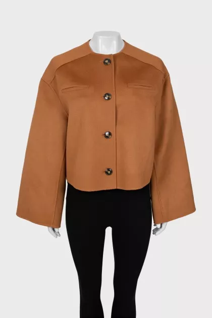 Wool and cashmere coat with tag