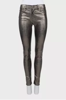 Серые джинсы skinny fit с биркой