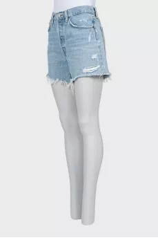Loose fit denim shorts
