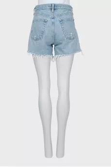Loose fit denim shorts