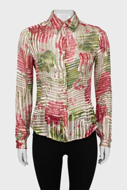 Sheer striped blouse