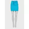 Denim mini skirt with pockets
