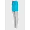 Denim mini skirt with pockets