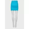 Denim mini skirt with pockets