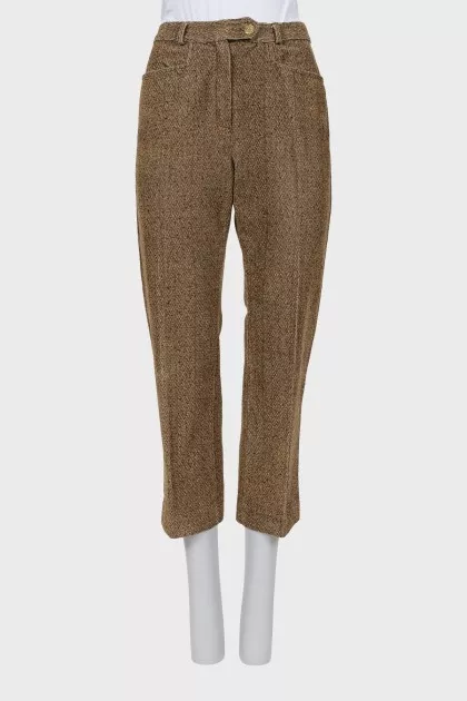 Straight cut corduroy trousers